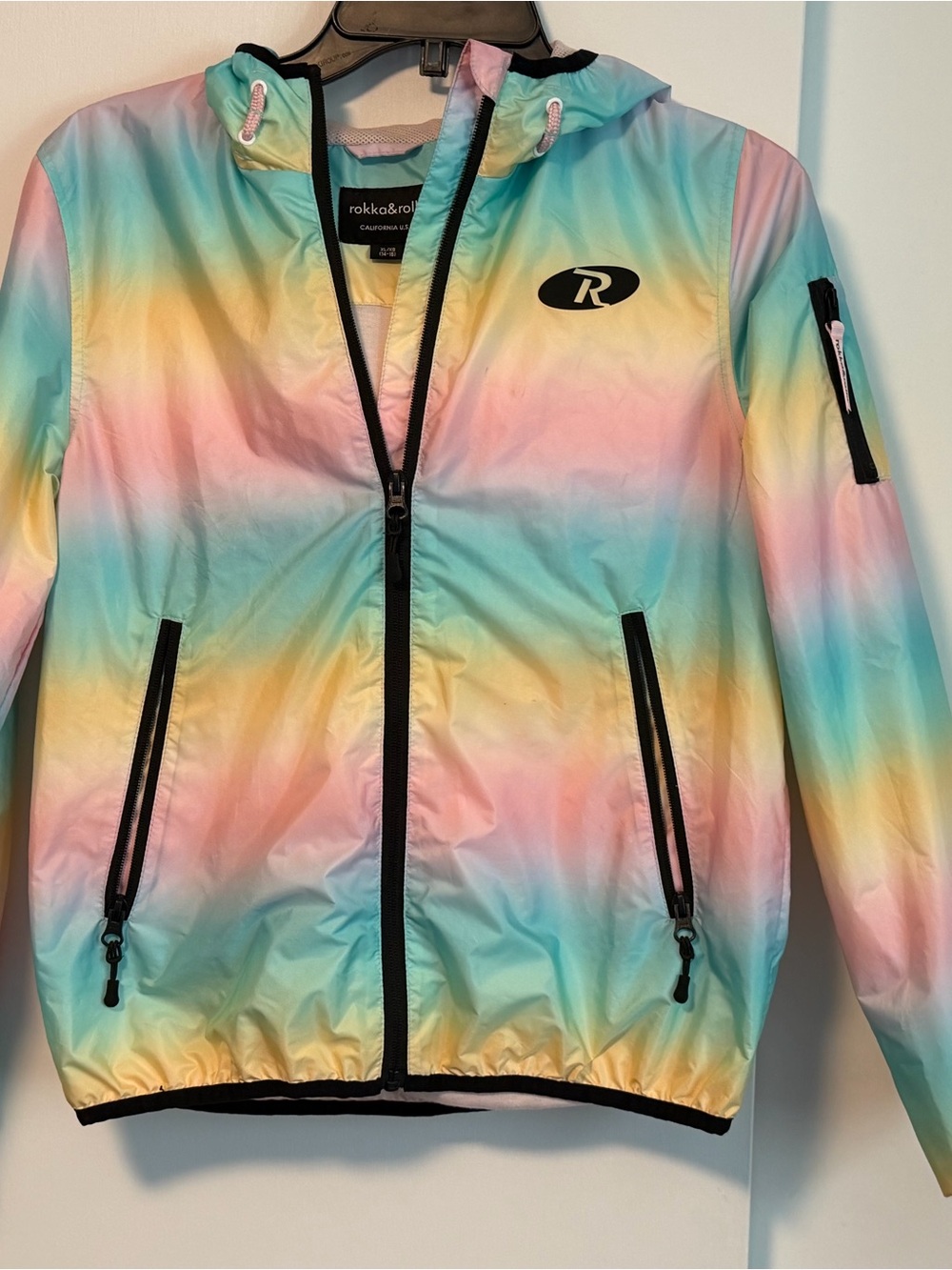 Rokka & Roll Kids Rainbow Pastel Windbreaker Jacket